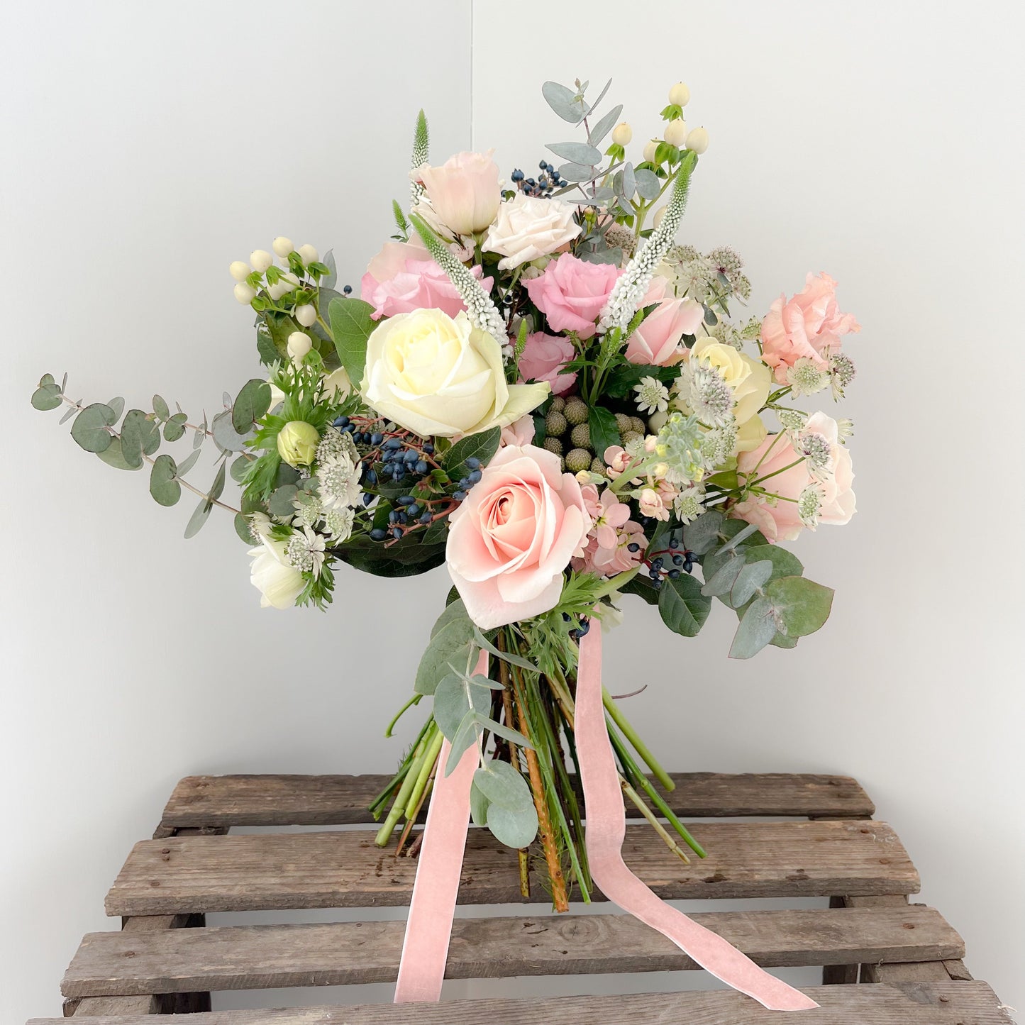 Blush pink and White Bridal Bouquet