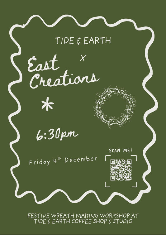 Christmas Wreath Workshop at Tide and Earth Coffee Shop - December 4th